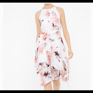 White House Black Market Floral Print Flare Dress. Size 8. New with tags.
